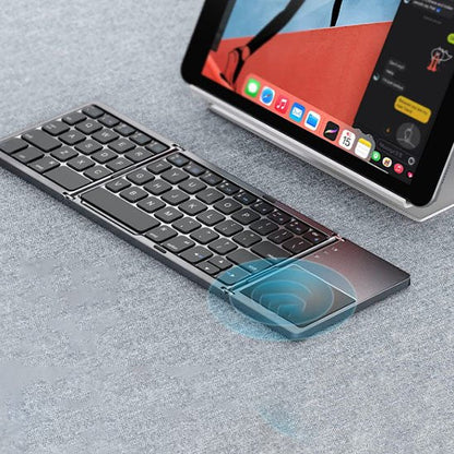 Clavier bluetooth pavé tactile devant iPad