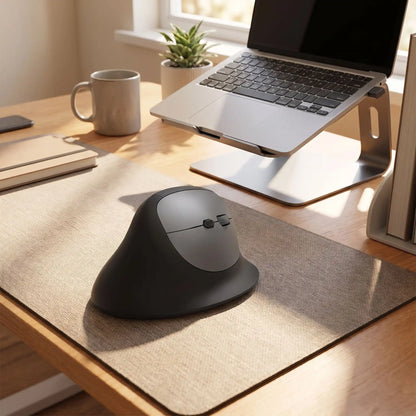 souris ergonomique verticale gros plan sur bureau