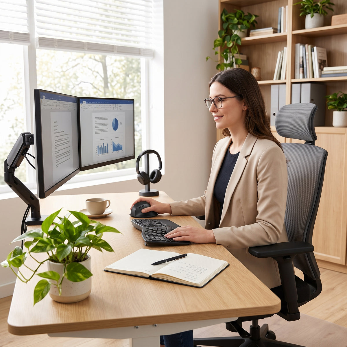souris ergonomique verticale professionnelle au bureau