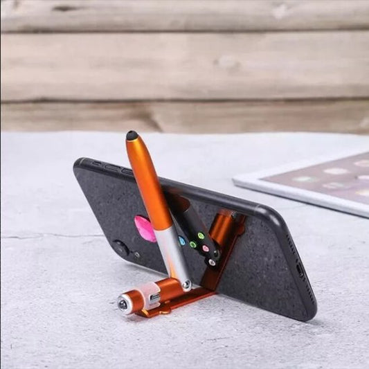 Support téléphone stylet orange